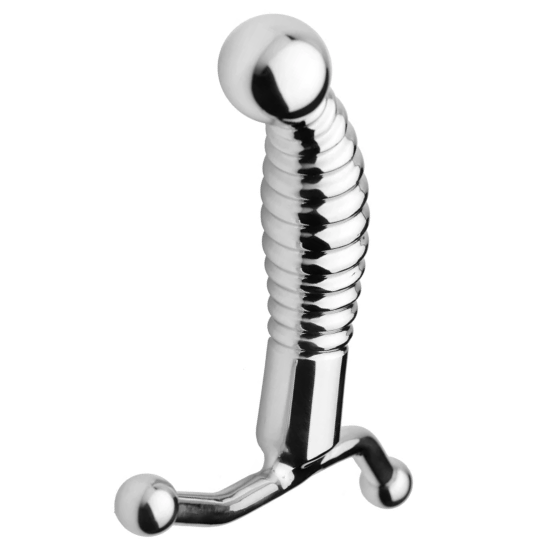 Metal Hard Ribbed G-Spot Prostate Stimulator Plug Boutique Luxria Metal Hard Ribbed G-Spot Prostate Stimulator Plug Boutique Luxria