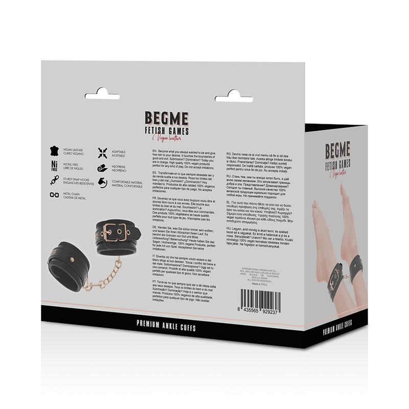 Algemas Tornozelo Begme Black Edition