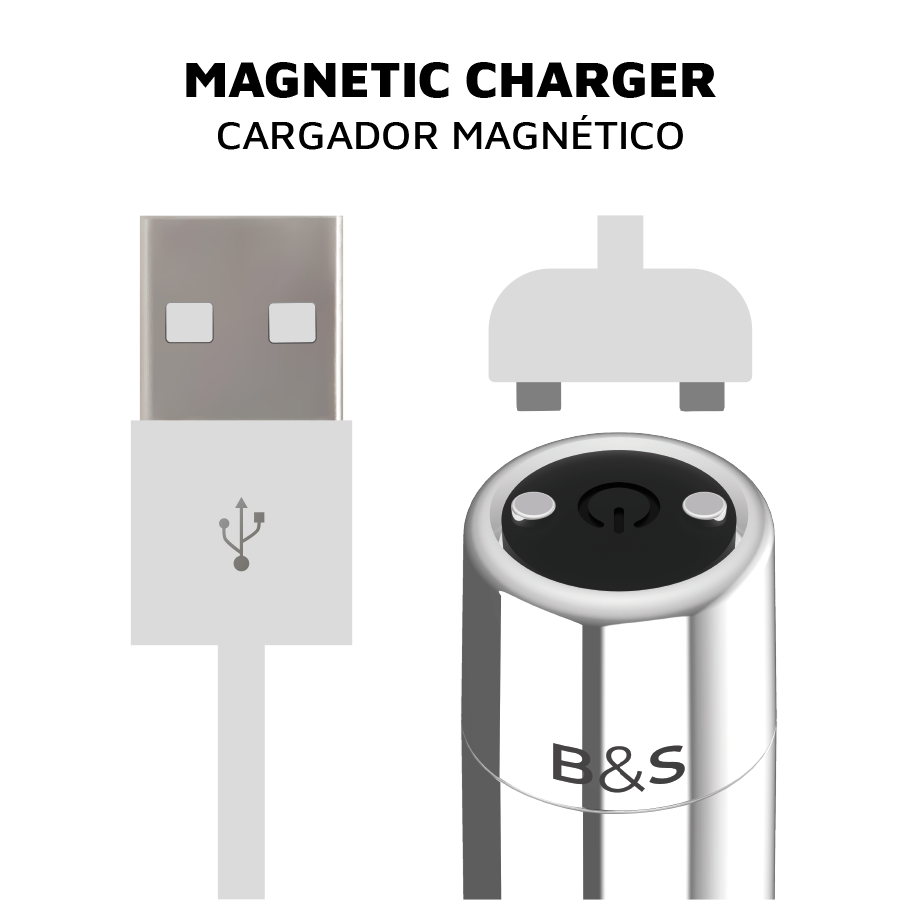 Bala Vibração Usb Black&Silver Kailan 2
