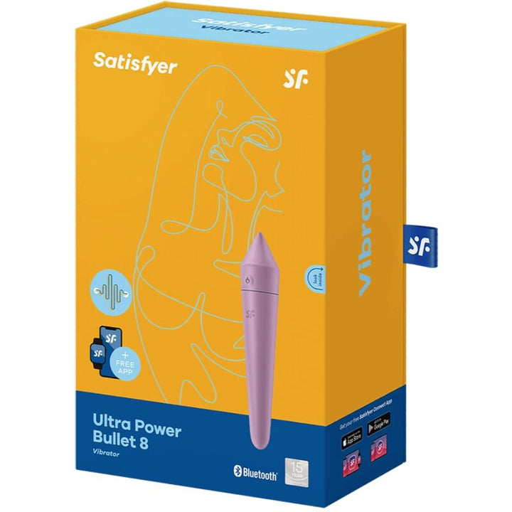 Bala Vibração Usb Satisfyer Ultra Power Bullet 8 Lilás Controlo Remoto App