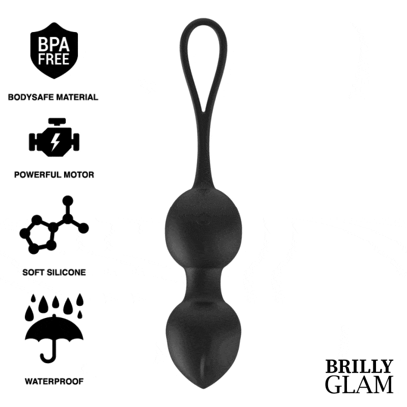 Bola Kegel Dupla Vibração Usb BrillyGlam Dumas Controlo Remoto