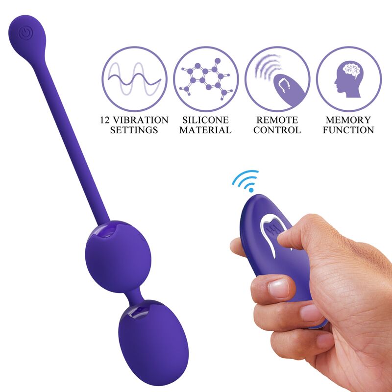 Bola Kegel Dupla Vibração Usb PrettyLove Willie Youth Controlo Remoto