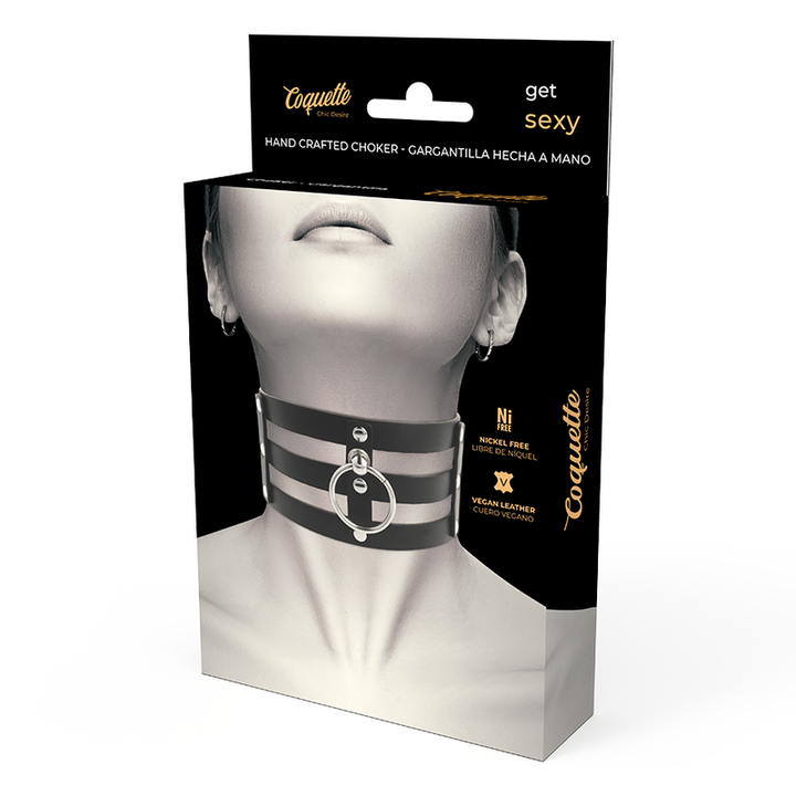 Coleira Coquette 3 Fitas e Anel