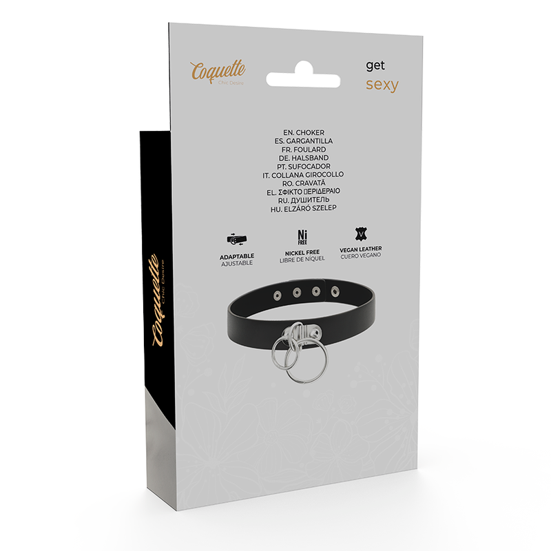 Coleira Fina Coquette Anel Duplo