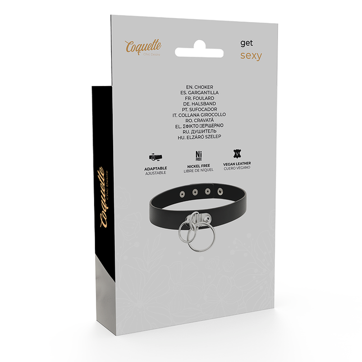 Coleira Fina Coquette Anel Duplo