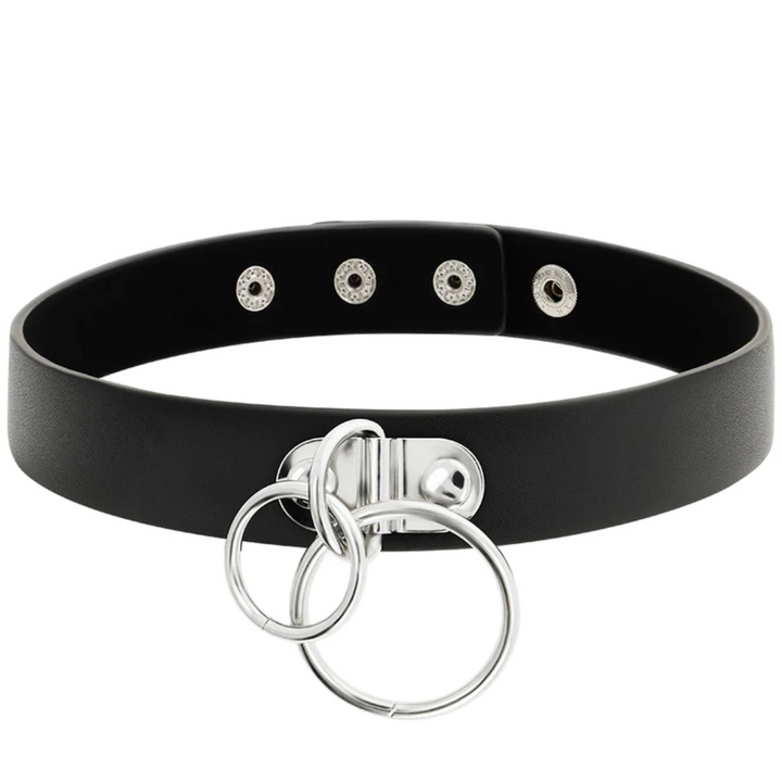 Coleira Fina Coquette Anel Duplo