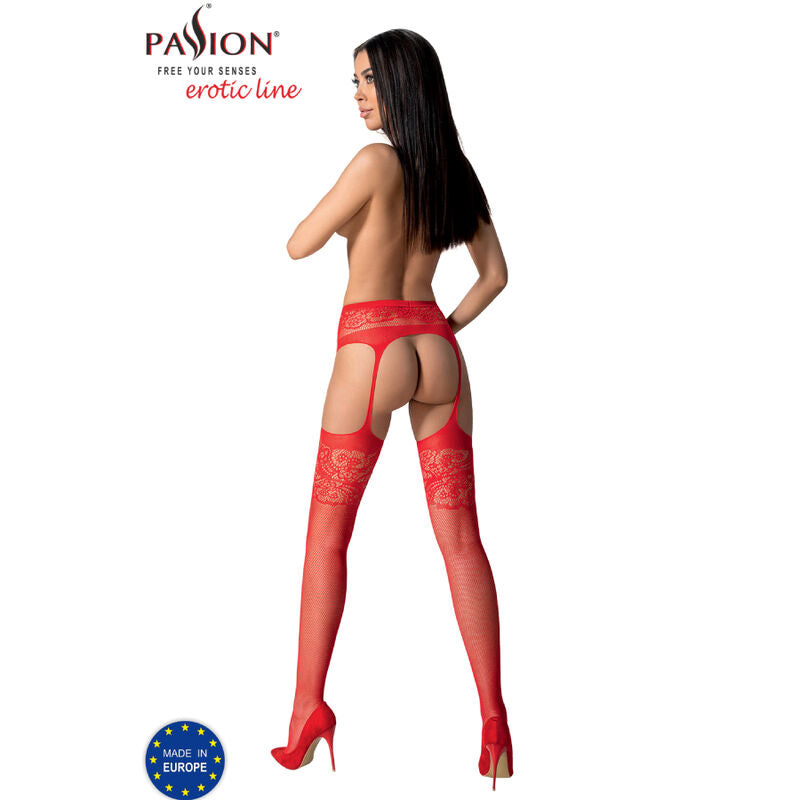 Collants Abertos Passion S029 Vermelho