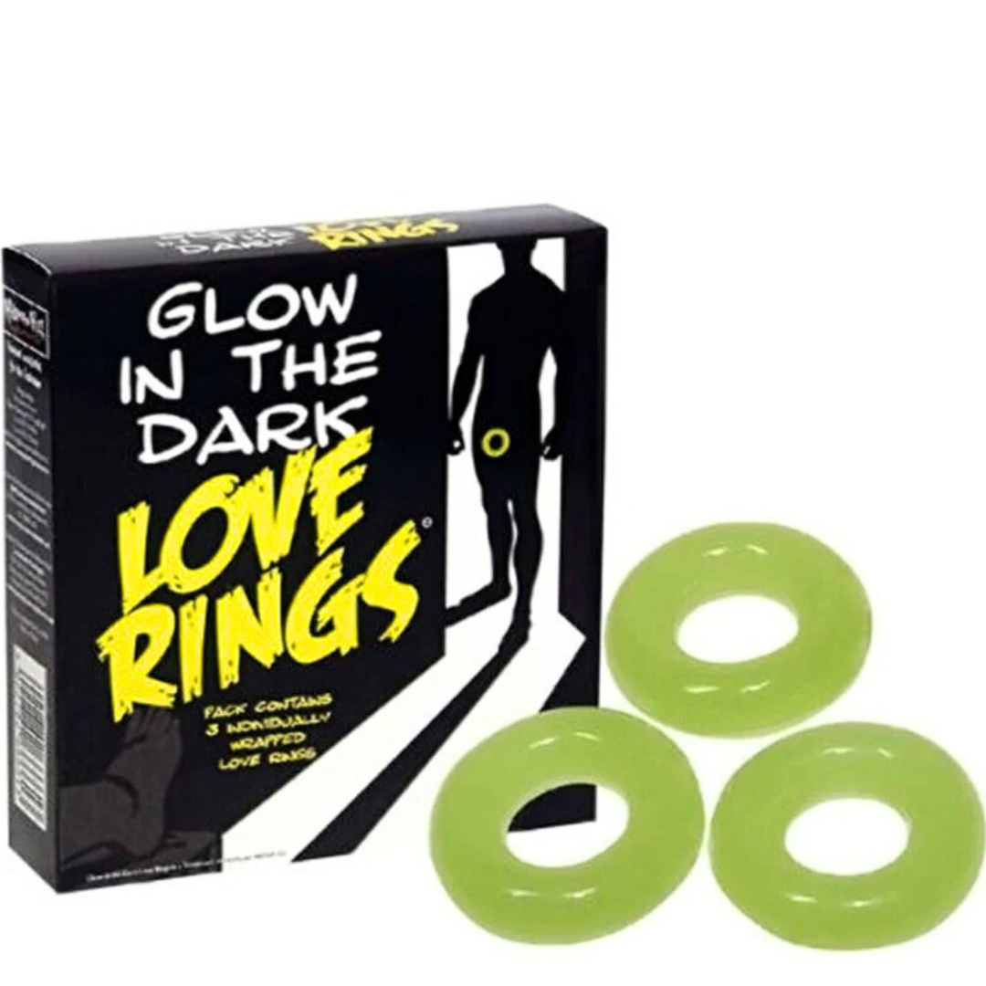 Conjunto 3 Anéis Penianos Brilho no Escuro Spencer