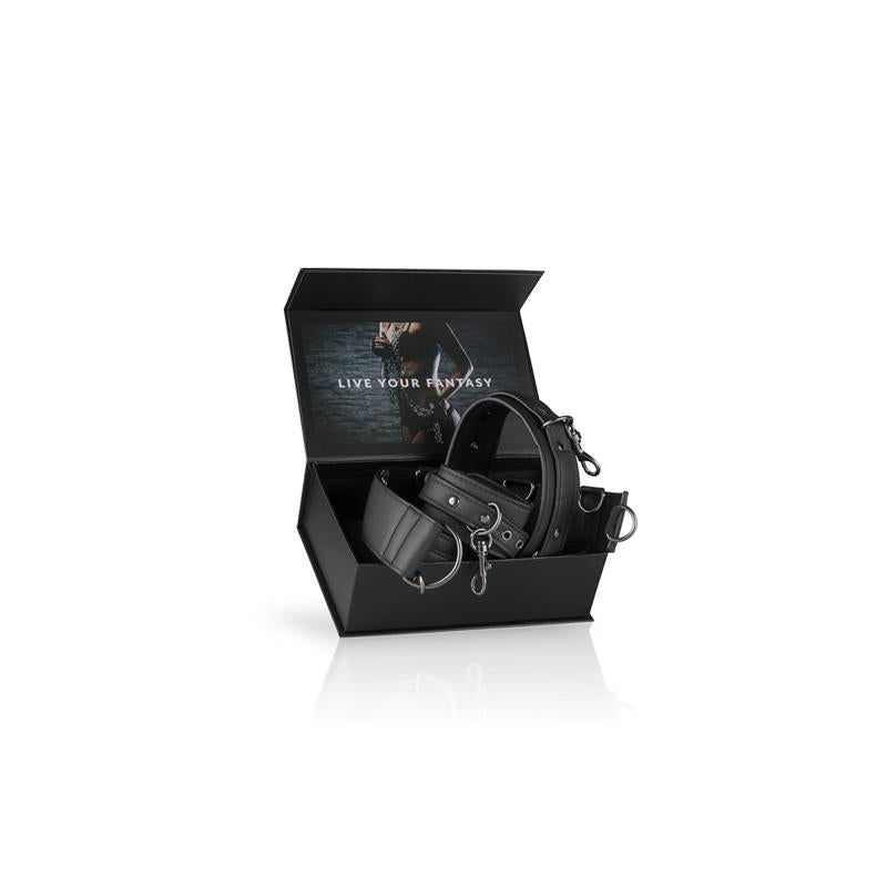 Conjunto Algemas Pulso, Coleira e Hogtie EasyToys