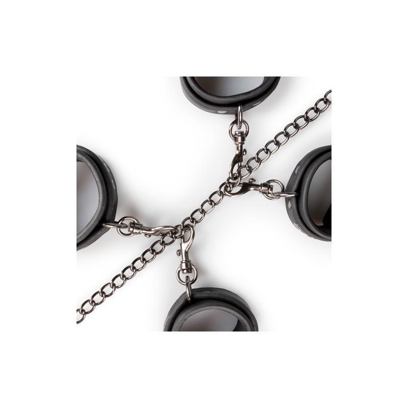 Conjunto Algemas Pulso, Tornozelo, Coleira e Corrente EasyToys