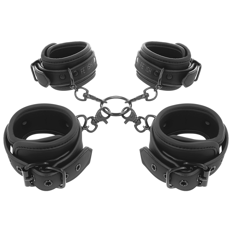 Conjunto Algemas Pulso, Tornozelo e Hogtie Fetish Submissive