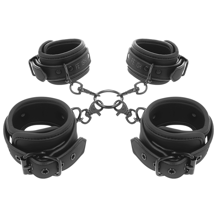 Conjunto Algemas Pulso, Tornozelo e Hogtie Fetish Submissive