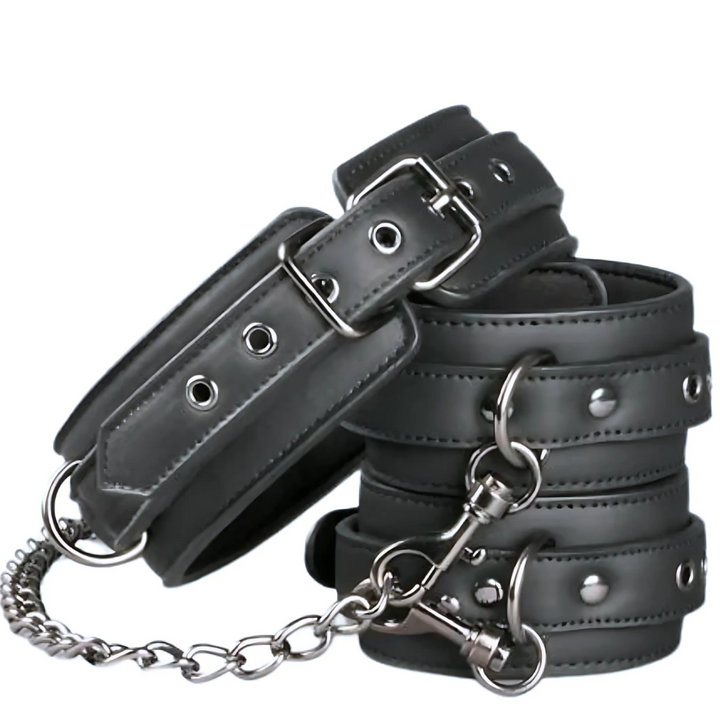 Conjunto Algemas Tornozelo, Coleira e Corrente EasyToys