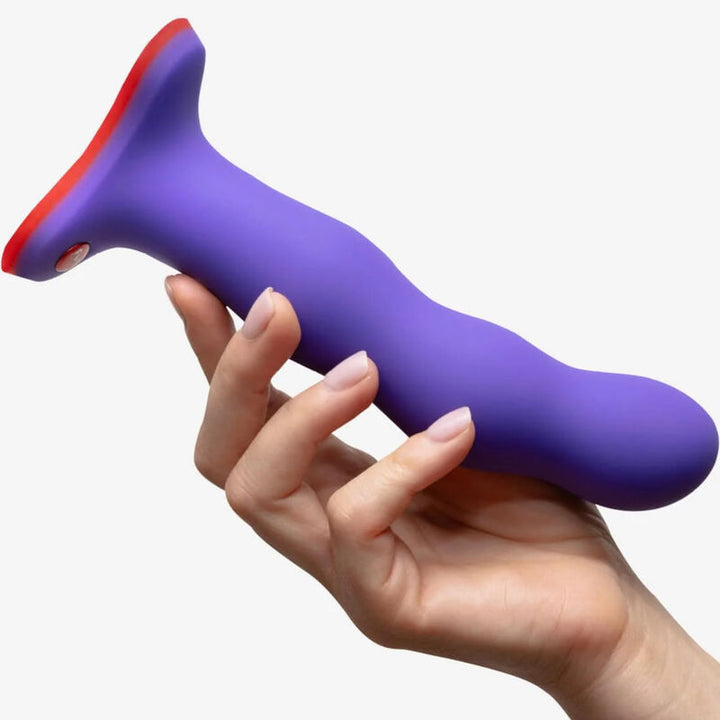 Dildo Bolas Chocalho Fun Factory Bouncer Shake Roxo 18x4cm