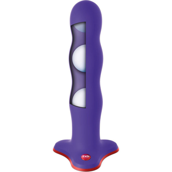 Dildo Bolas Chocalho Fun Factory Bouncer Shake Roxo 18x4cm