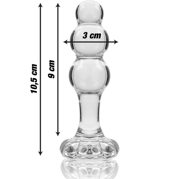 Dildo De Vidro Ibiza N1 Transparente 9x3cm