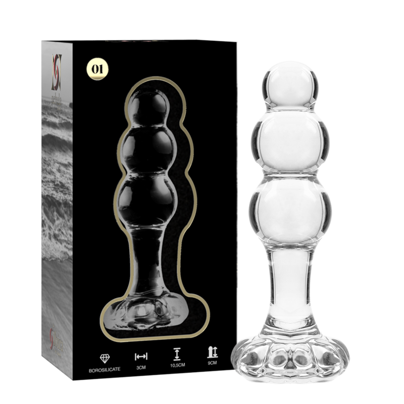 Dildo De Vidro Ibiza N1 Transparente 9x3cm