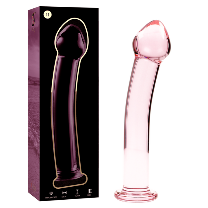Dildo De Vidro Ibiza N10 Rosa 15x3cm