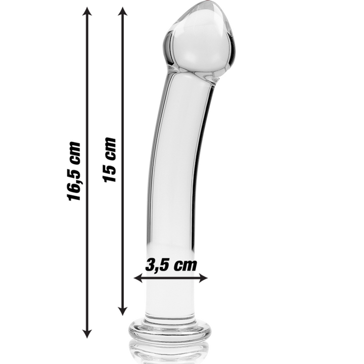 Dildo De Vidro Ibiza N11 Transparente 15x3.5cm
