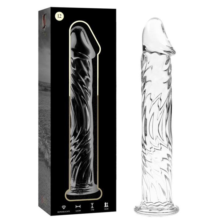Dildo De Vidro Ibiza N12 Transparente 16x3.5cm
