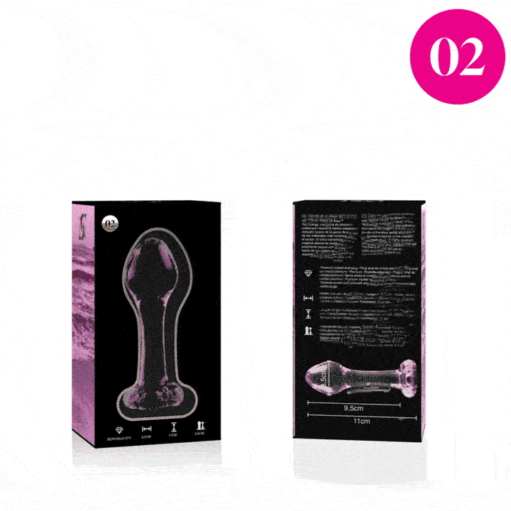 Dildo De Vidro Ibiza N2 Rosa 9.5x3.5cm