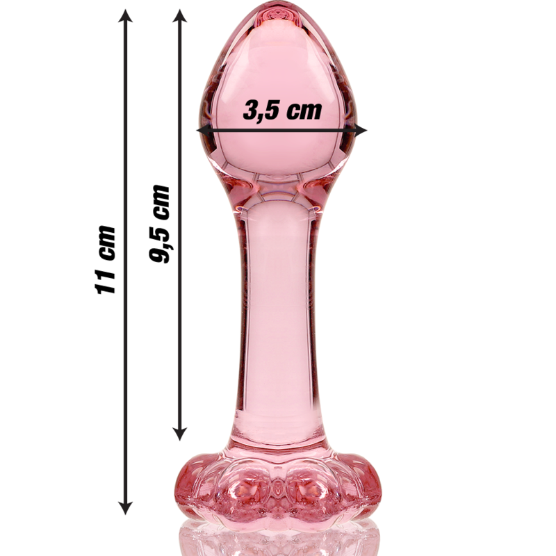 Dildo De Vidro Ibiza N2 Rosa 9.5x3.5cm