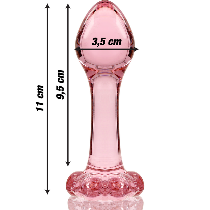 Dildo De Vidro Ibiza N2 Rosa 9.5x3.5cm