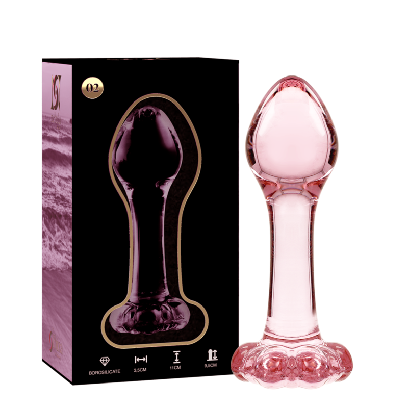 Dildo De Vidro Ibiza N2 Rosa 9.5x3.5cm