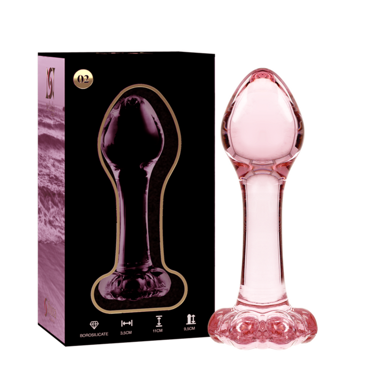 Dildo De Vidro Ibiza N2 Rosa 9.5x3.5cm