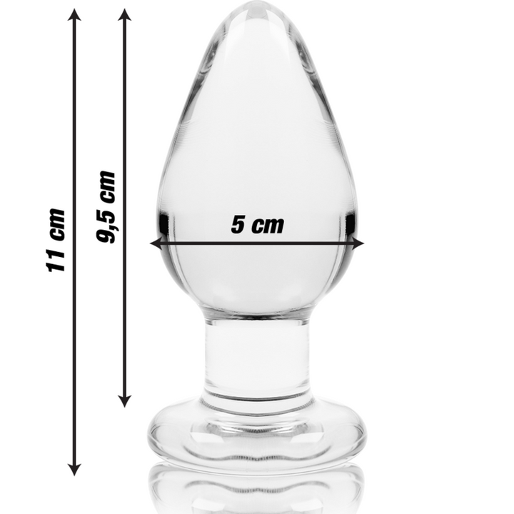 Dildo De Vidro Ibiza N3 Transparente 9.5x5cm