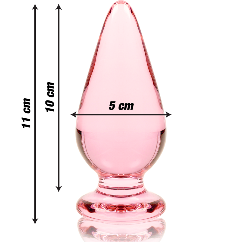 Dildo De Vidro Ibiza N4 Rosa 10x5cm