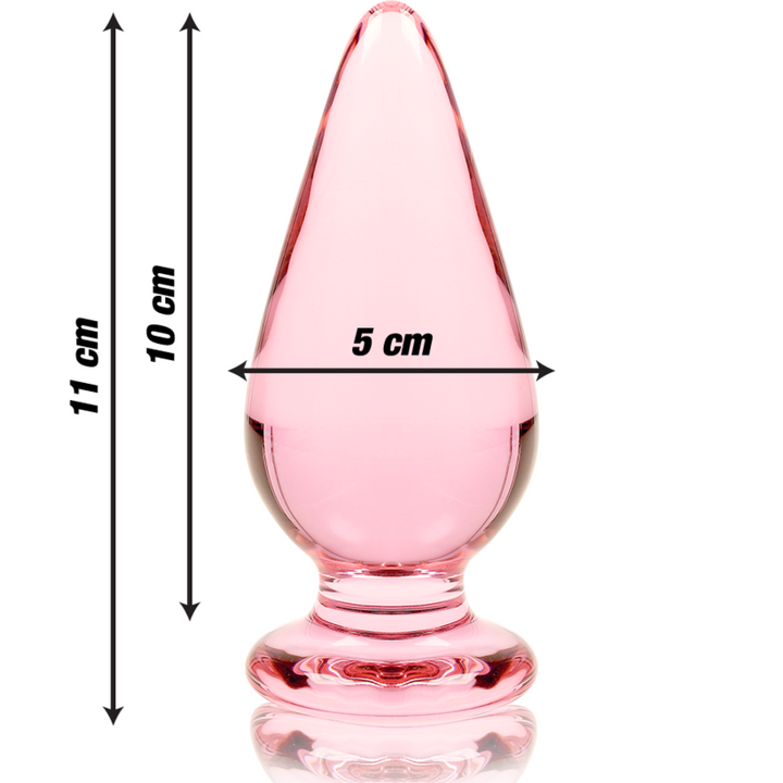 Dildo De Vidro Ibiza N4 Rosa 10x5cm