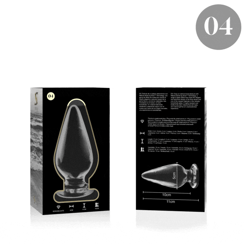 Dildo De Vidro Ibiza N4 Transparente 10x5cm