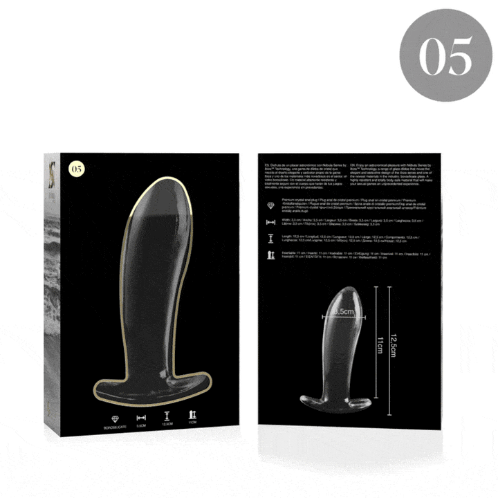 Dildo De Vidro Ibiza N5 Transparente 11x3.5cm