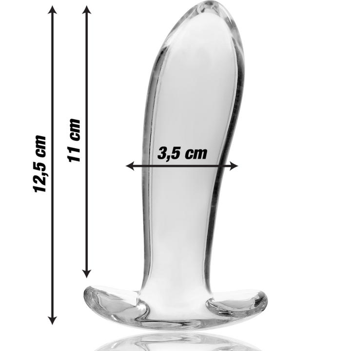 Dildo De Vidro Ibiza N5 Transparente 11x3.5cm