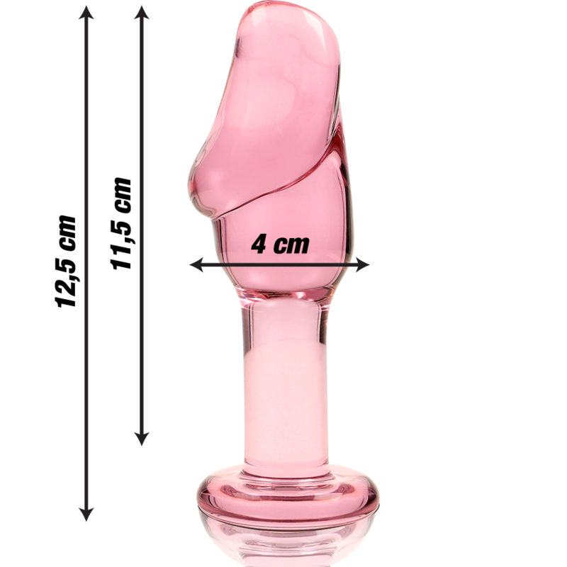 Dildo De Vidro Ibiza N6 Rosa 11.5x4cm