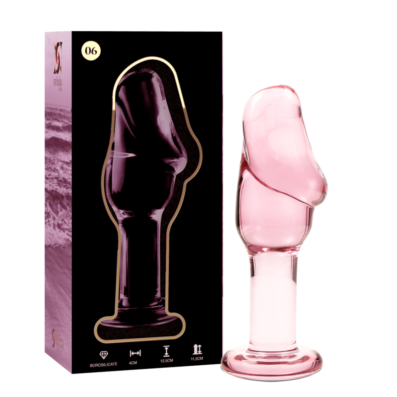 Dildo De Vidro Ibiza N6 Rosa 11.5x4cm