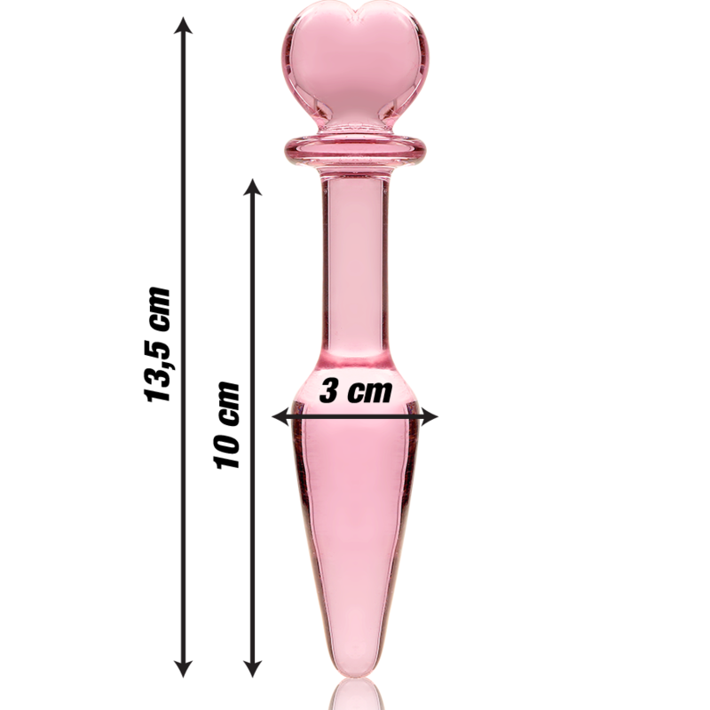 Dildo De Vidro Ibiza N7 Rosa 10x3cm