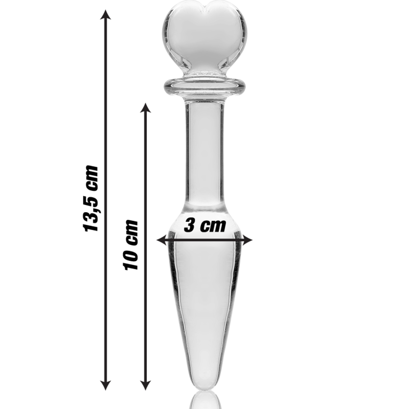 Dildo De Vidro Ibiza N7 Transparente 10x3cm