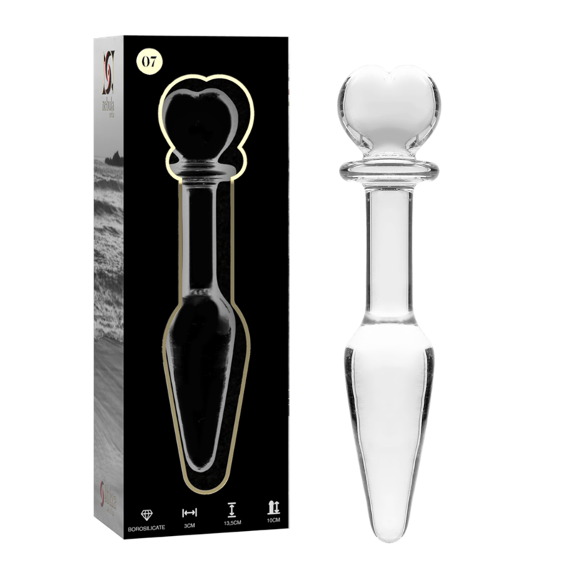 Dildo De Vidro Ibiza N7 Transparente 10x3cm