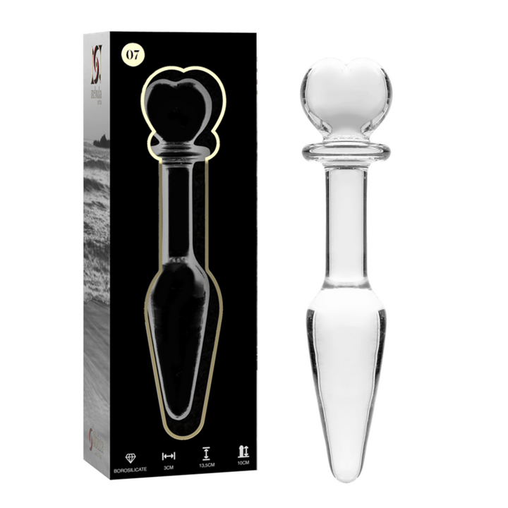 Dildo De Vidro Ibiza N7 Transparente 10x3cm