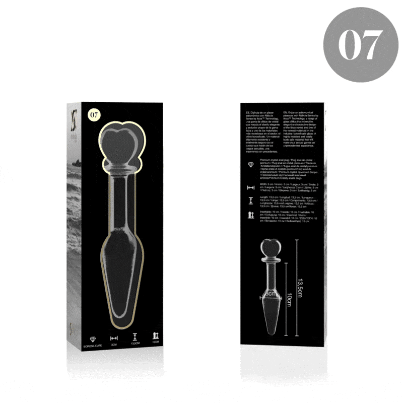 Dildo De Vidro Ibiza N7 Transparente 10x3cm