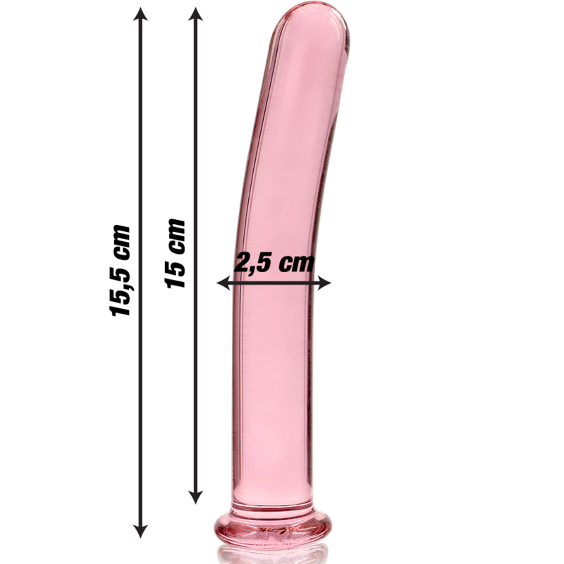 Dildo De Vidro Ibiza N9 Rosa 15x2.5cm