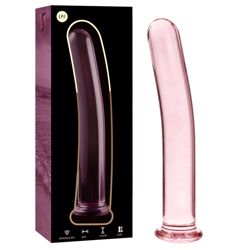 Dildo De Vidro Ibiza N9 Rosa 15x2.5cm
