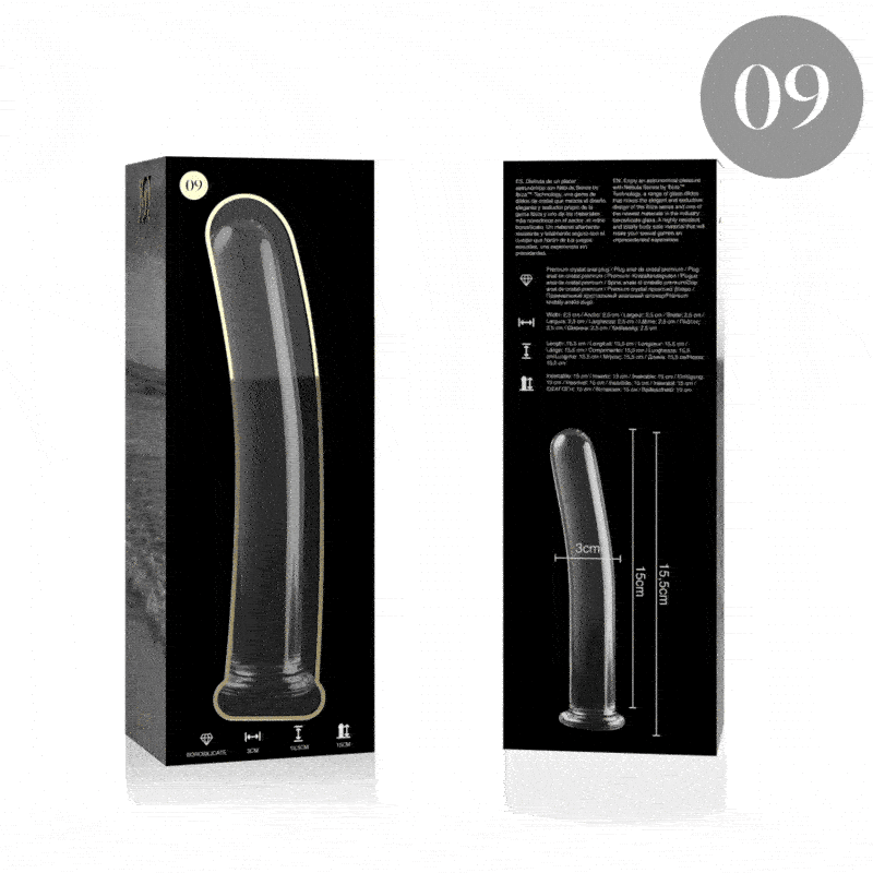 Dildo De Vidro Ibiza N9 Transparente 15x2.5cm