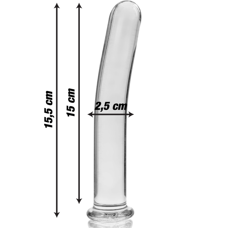 Dildo De Vidro Ibiza N9 Transparente 15x2.5cm