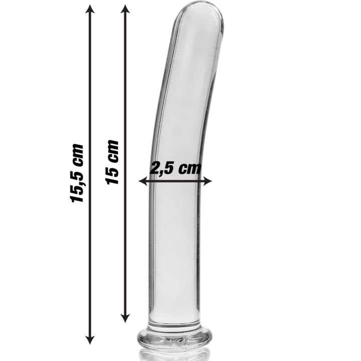 Dildo De Vidro Ibiza N9 Transparente 15x2.5cm