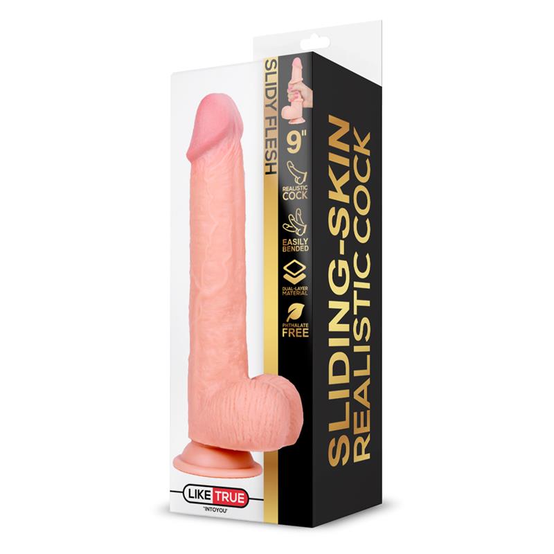 Dildo Tripla Densidade IntoYou Slidy Bege 18x5cm