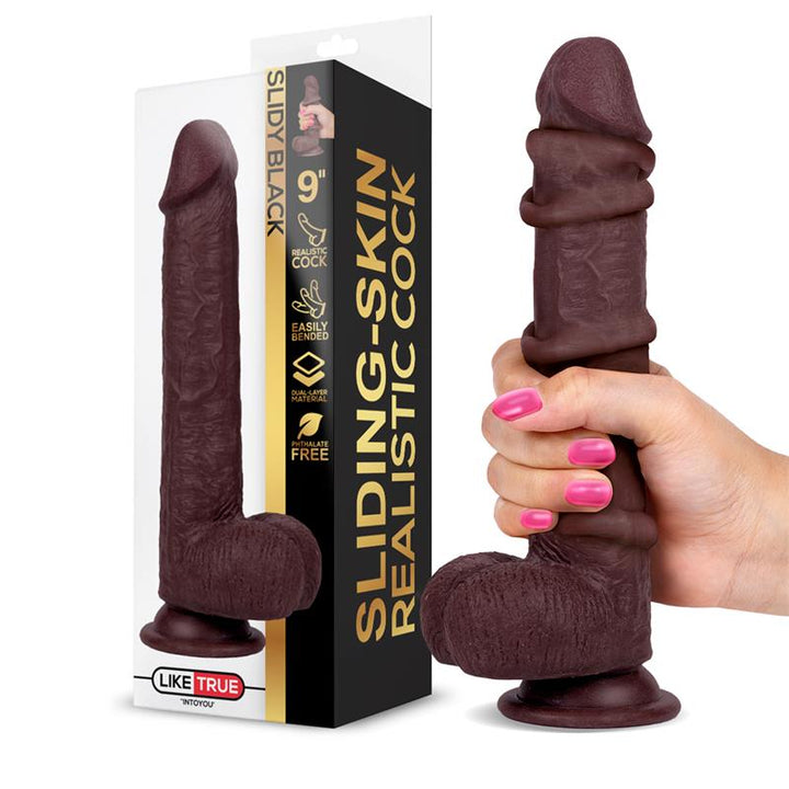 Dildo Tripla Densidade IntoYou Slidy Castanho 18x5cm