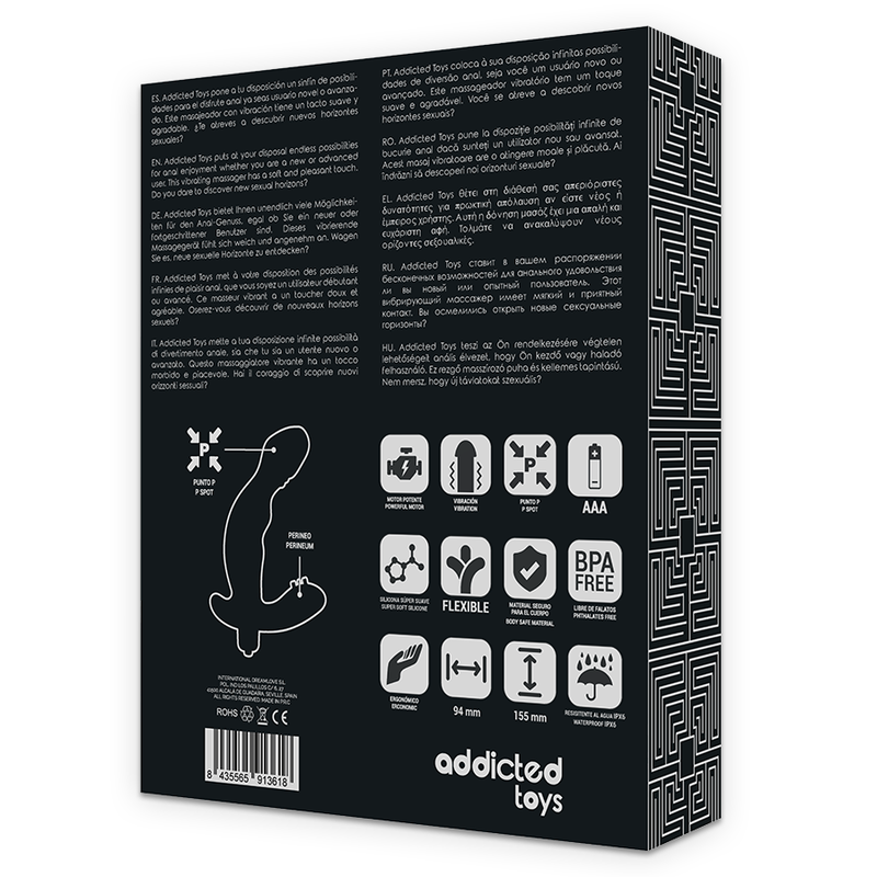 Estimulador Anal Pilhas Vibração Addicted Stella